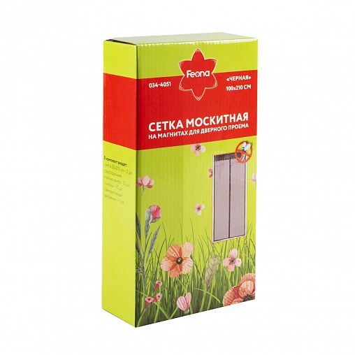 Москитная сетка Feona, на магнитах, 1 x 2,1 м, черная фото