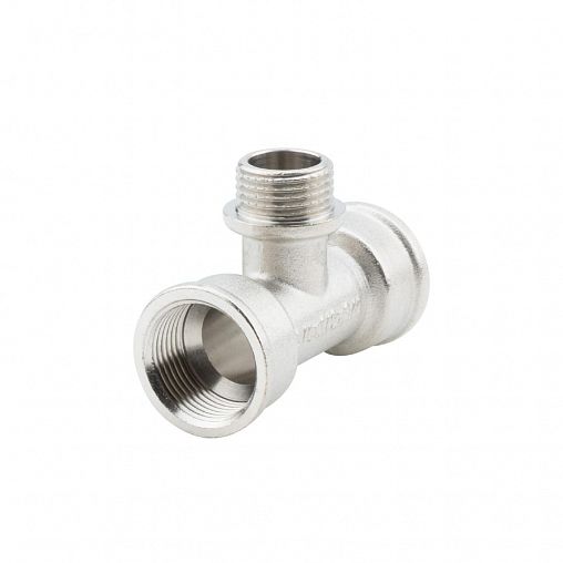 Тройник переходной латунный никелированный Alato внутренняя-наружная-внутренняя резьба 3/4" x 1/2" x 3/4 фото