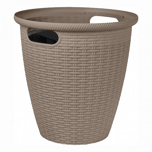 Кашпо напольное InGreen Rattan, с внутренним горшком, 10 л, французский платан фото