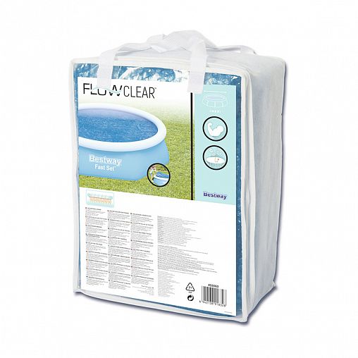 Тент для каркасных бассейнов Bestway, солнценагревательный, d 244 см, синий фото