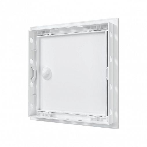 Люк-дверца ревизионная Evecs Л2020Р, ABS-пластик, с ручкой, с фланцем 196 x 196 мм, 218 x 218 мм фото