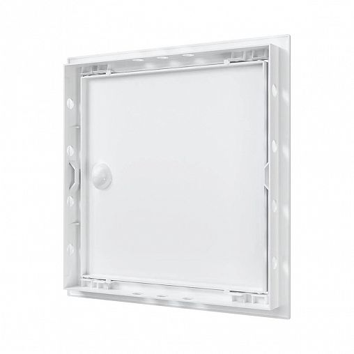 Люк-дверца ревизионная Evecs Л2525Р, ABS-пластик, с ручкой, с фланцем 246 x 246 мм, 268 x 268 мм фото