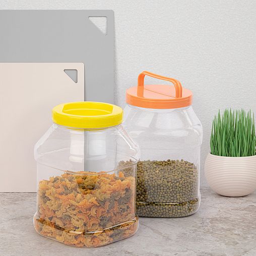 Бидон ПЭТ Альтернатива, прямоугольный, с крышкой и ручкой, 3 л фото