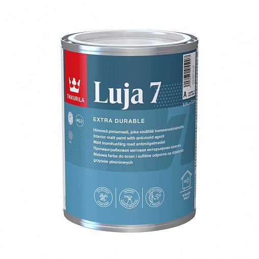 Краска акрилатная Luja 7 (Луя 7) TIKKURILA 0,9л бесцветный (база С) фото