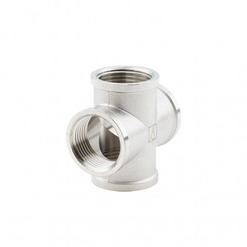 Крестовина латунная никелированная Alato с внутренней резьбой 1" фото