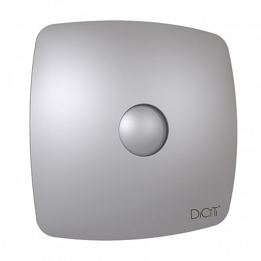 Вентилятор осевой вытяжной DiCiTi Rio 4C Gray metal D100, с обратным клапаном фото