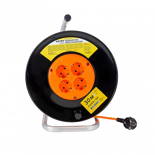 Удлинитель на катушке Старт SK 4х30-Z 16А Ор/РБК16, 4 розетки, с заземлением, 3 x 1 мм², 30 м фото