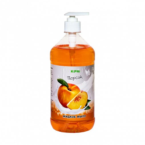 Жидкое мыло 3 в 1 Kipni Персик, 0,9 л фото