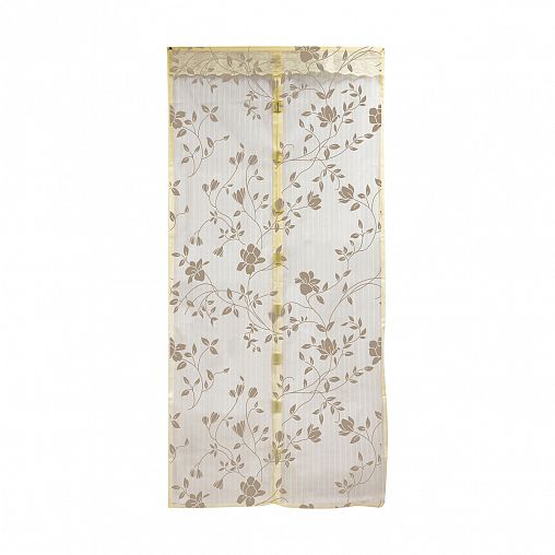 Москитная сетка на дверь Рыжий кот Капутомоскито Цветочный узор, на магнитах, 1 x 2,1 м фото