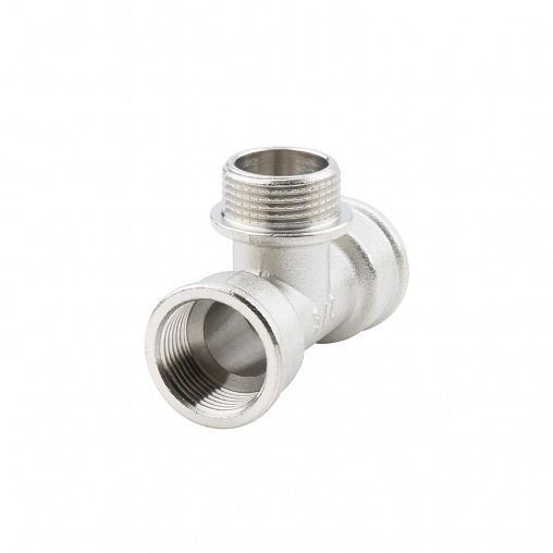 Тройник латунный никелированный Alato внутренняя-наружная-внутренняя резьба 3/4" фото