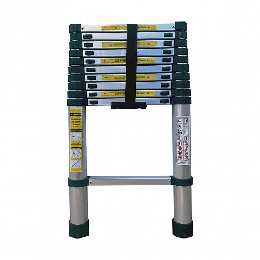 Лестница телескопическая односекционная Alumet TLS 3.2, алюминиевая, 11 ступеней, 3,2 м фото