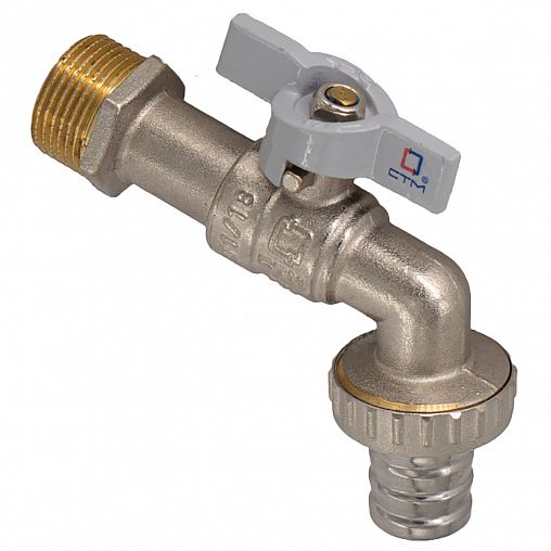 Кран шаровой водоразборный СТМ, 1/2", бабочка фото