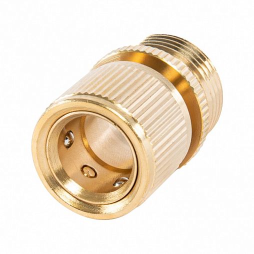 Соединитель для шлангов Palisad 66275, латунный, быстросъемный, 3/4" фото