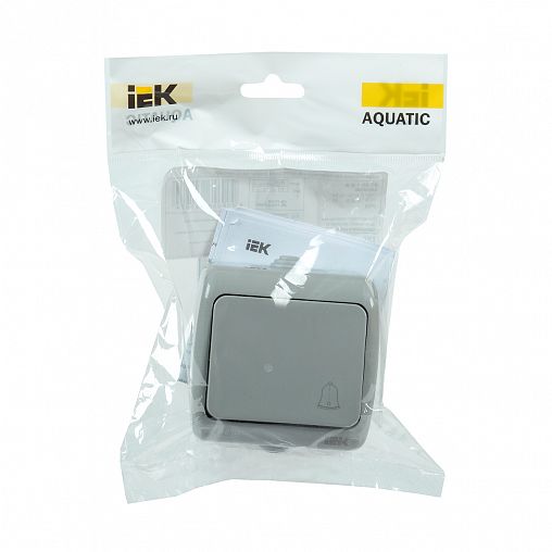 Выключатель одноклавишный накладной IEK Aquatic ВС-20-1-3-А, IP54, 10 А, белый фото