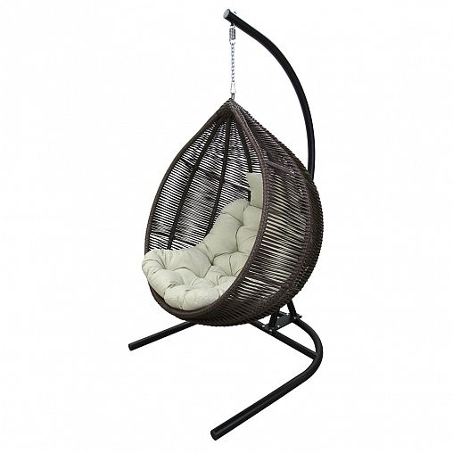 Кресло подвесное Garden story Флорес, 118 х 124 х 206 см, каркас черный фото
