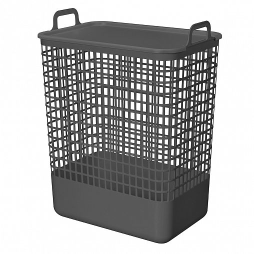 Корзина для белья Бытпласт Kobo, 35 л, серая фото
