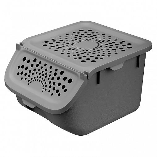 Контейнер для овощей Бытпласт, 7,8 л, серый фото