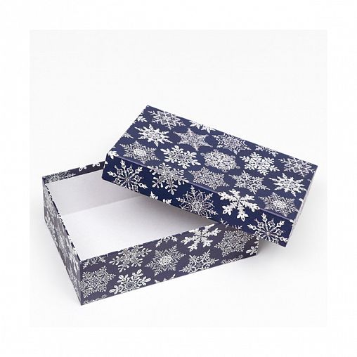 Коробки подарочные Upak Land Снегопад на синем, набор 3 шт фото
