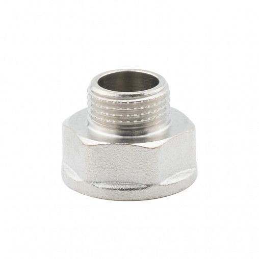 Переходник латунный никелированный Alato внутренняя-наружная резьба 1/2" x 3/8" фото