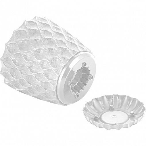 Горшок для цветов InGreen Wave, с поддоном, 2,5 л, белоснежный жасмин фото