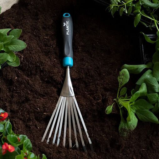 Грабли веерные Plantic by Fiskars Light Optimum, 9 зубьев, 370 мм фото