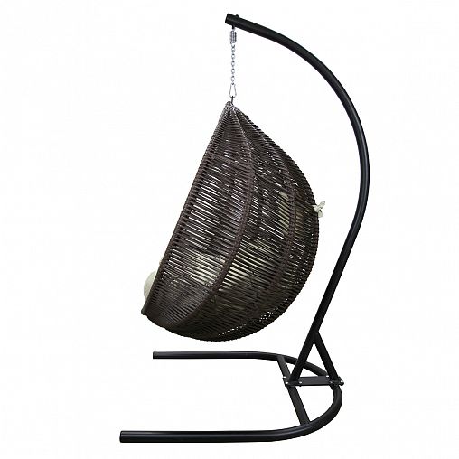 Кресло подвесное Garden story Флорес, 118 х 124 х 206 см, каркас черный фото