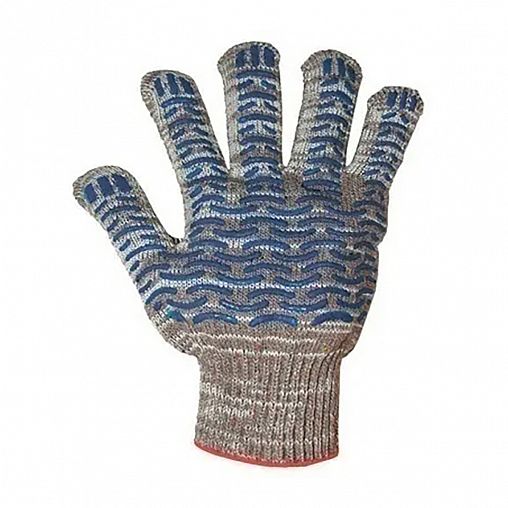 Перчатки х/б с ПВХ Трек Меланж, размер 10, 42 - 44 г, серые фото Перчатки х/б с ПВХ Трек Меланж, размер 10, 42 - 44 г, серые фото