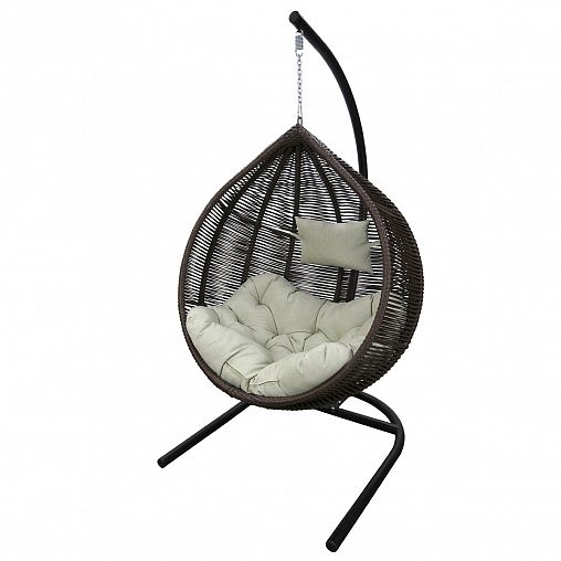 Кресло подвесное Garden story Флорес, 118 х 124 х 206 см, каркас черный фото