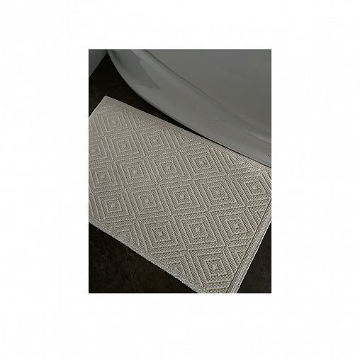 Набор ковриков L Cadesi Pamuklu, полиэстер, 60 x 50 + 60 x 100 см, 2 шт, кремовый фото