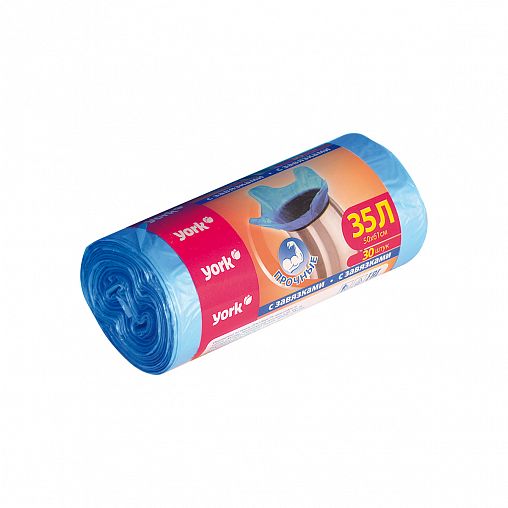 Мешки для мусора с завязками York, 35 л, упаковка 30 шт фото