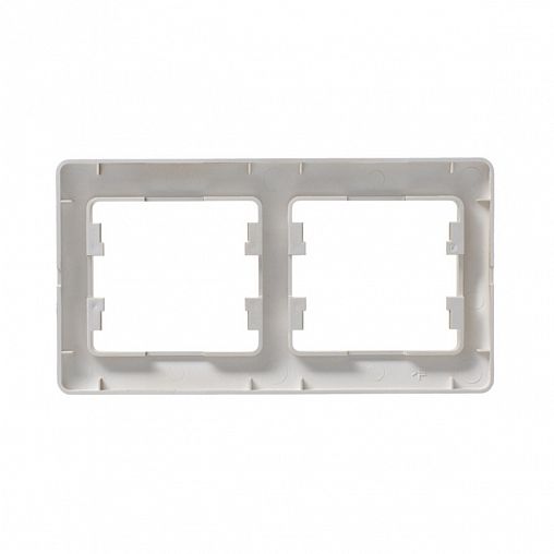 Рамка Systeme (Schneider) Electric Glossa, 2-поста, горизонтальная, титан фото