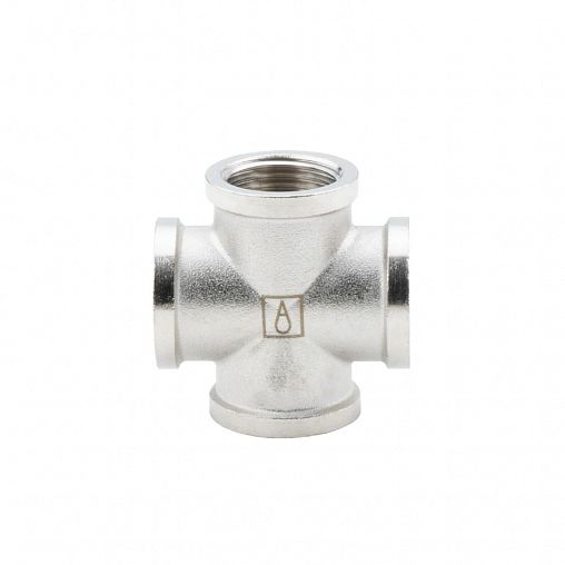 Крестовина латунная никелированная Alato с внутренней резьбой 1/2" фото