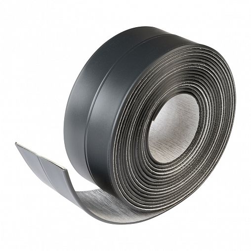 Самоклеящаяся бордюрная лента для ванн Аккурат, 38 мм x 3,35 м, графит фото