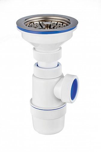 Сифон VIRPlast Элит с нержавеющей чашкой 114 мм фото