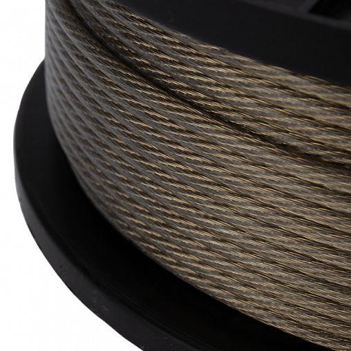 Трос стальной в ПВХ оплетке Rexant, D 4 мм, 100 м, прозрачный фото