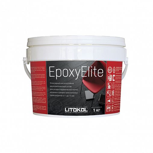 Затирка эпоксидная двухкомпонентная Litokol Epoxyelite E.02, молочная, 1 кг фото