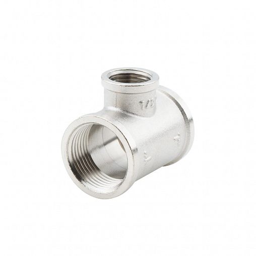 Тройник переходной латунный никелированный Alato внутренняя резьба 1" x 1/2" x 1" фото