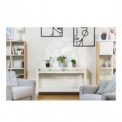 Горшок для цветов InGreen Wave, с поддоном, 2,5 л, утренний туман фото