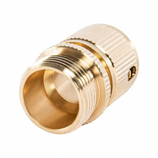 Соединитель для шлангов Palisad 66275, латунный, быстросъемный, 3/4" фото