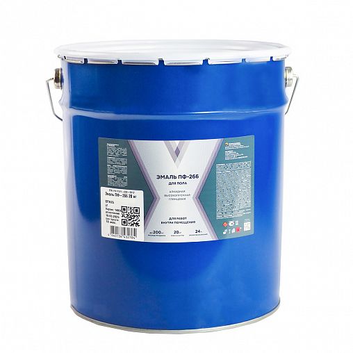 Эмаль ПФ-266 для пола V, алкидная, высокоглянцевая, 20 кг, золотисто-коричневая фото