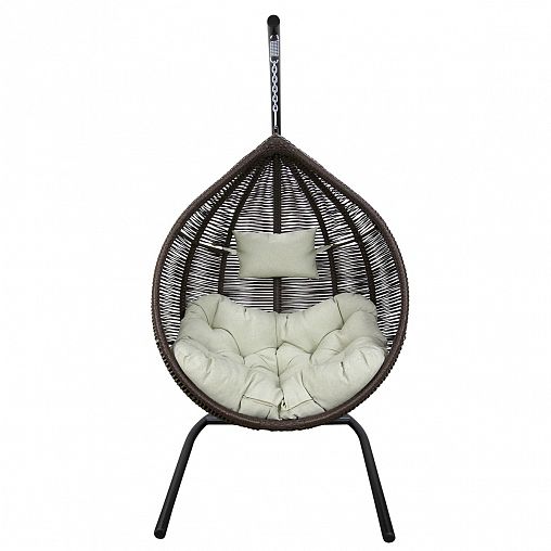 Кресло подвесное Garden story Флорес, 118 х 124 х 206 см, каркас черный фото