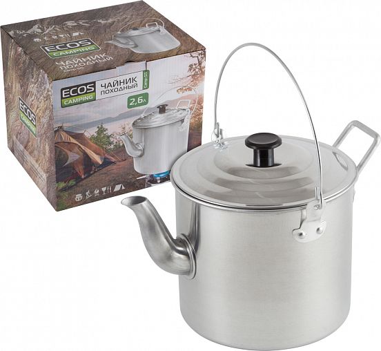 Чайник походный Ecos Camp-S5 алюминиевый 2,6 л фото