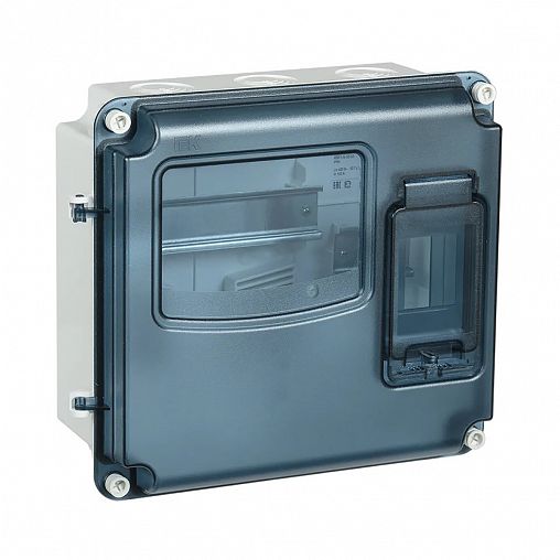 Щиток распределительный навесной IEK Krepta 5 ЩУРн-П 1/3, 3 модуля, IP66, пластиковый фото