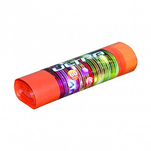 Мешки для мусора особопрочные с завязками Концепция Быта Ultra, 22 мкм, 60 л, рулон 15 шт фото