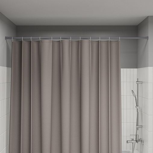 Карниз-штанга для ванной IDDIS, телескопический, алюминиевый, 110 - 200 см, серый фото