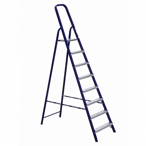Стремянка Alumet М8408, стальная, 8 ступеней, 2,46 м фото