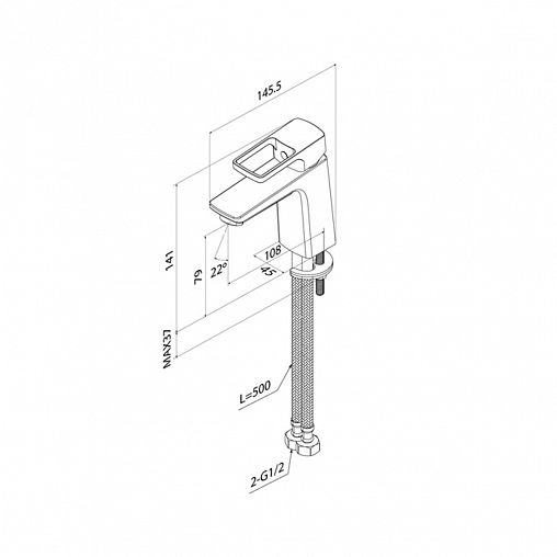 Смеситель для раковины с коротким изливом IDDIS Bild, черный матовый фото