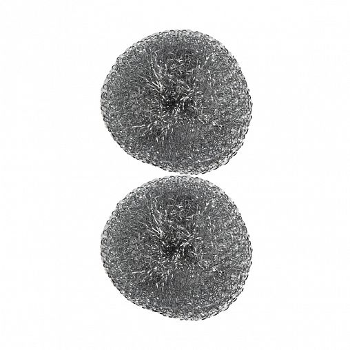 Мочалка для посуды Рыжий кот, металлическая, сетка, 7 см, 2 шт фото