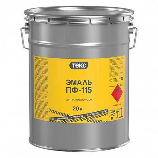 Эмаль ПФ-115 Текс Стройтекс, 20 кг, синяя фото