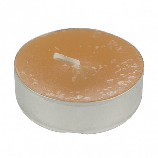 Свечи чайные Kukina Raffinata, с ароматом капучино, бежевые, 6 шт фото